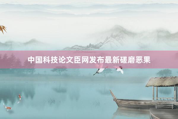 中国科技论文臣网发布最新磋磨恶果